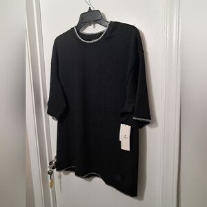 Saints Black Men's Shirt with White Trim